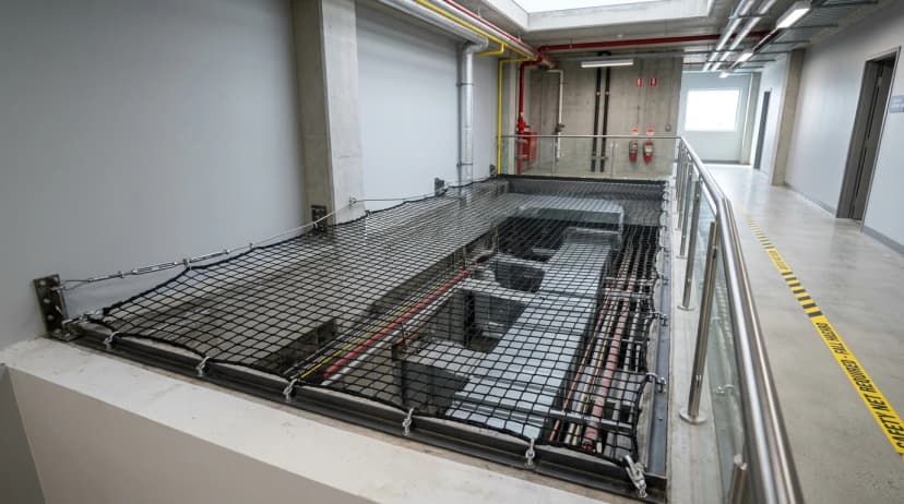Duct Area Safety Nets installation example 1 β Kovai Safety Nets Coimbatore